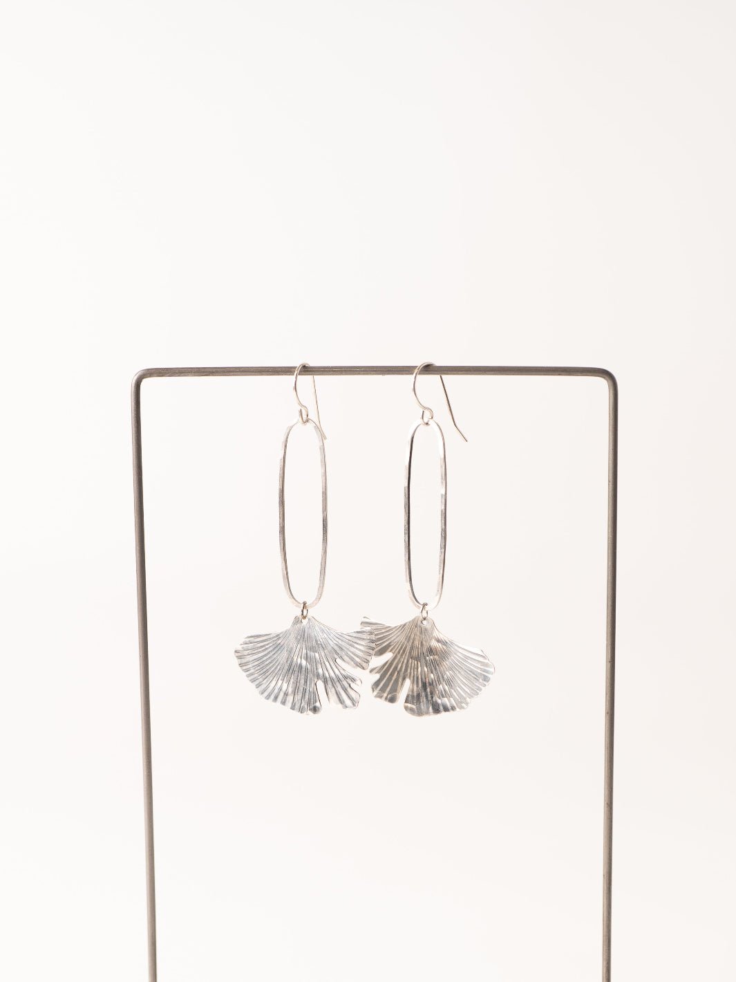 Silver Ginkgo Leaf Earrings - Heyday