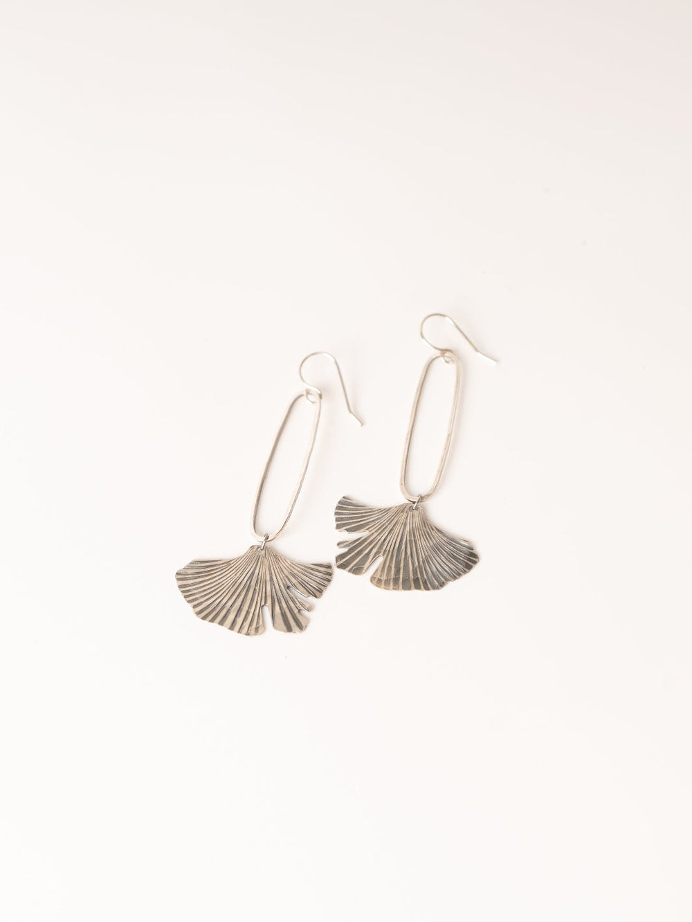 Silver Ginkgo Leaf Earrings - Heyday