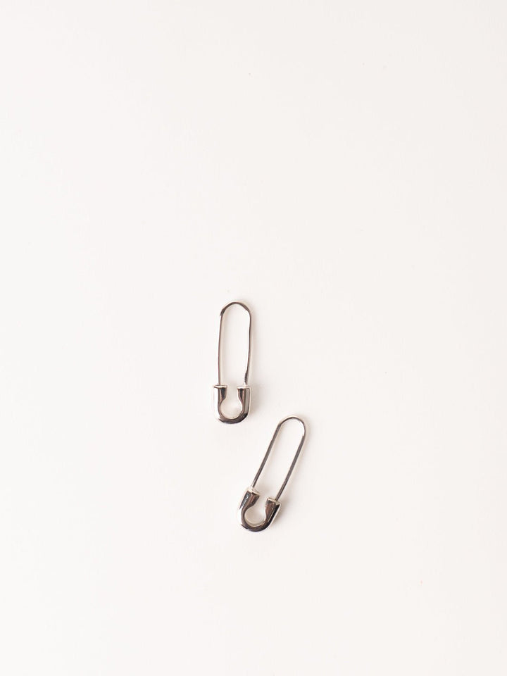 Silver Safety Pin Threader Earrings - Heyday