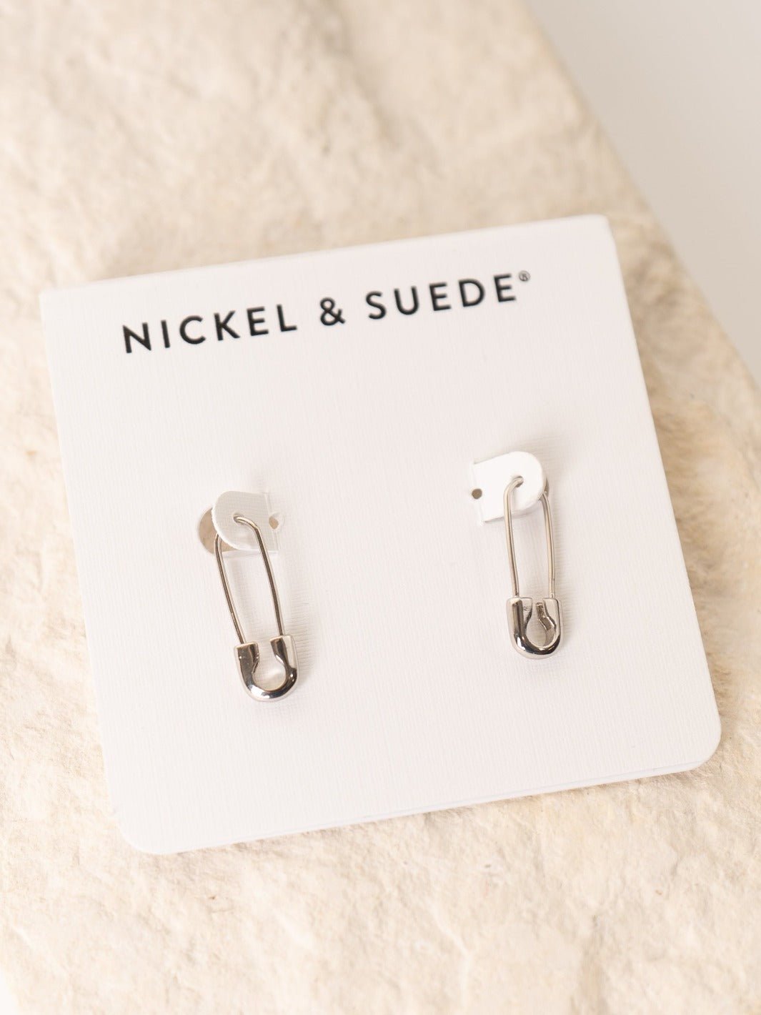 Silver Safety Pin Threader Earrings - Heyday