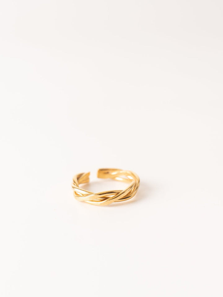 Sinnet Braided Gold Adjustable Ring - Heyday