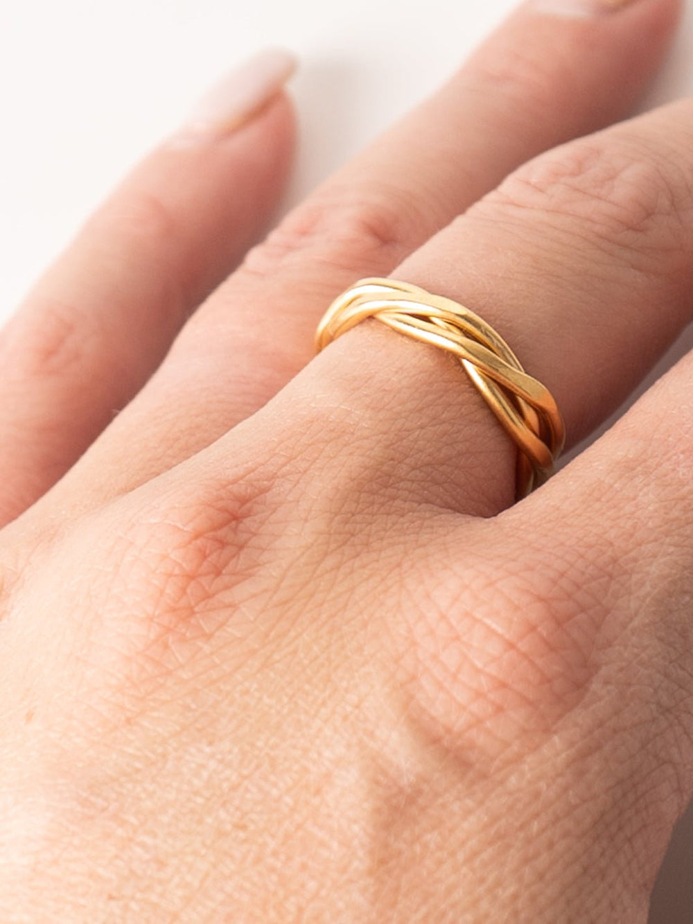 Sinnet Braided Gold Adjustable Ring - Heyday