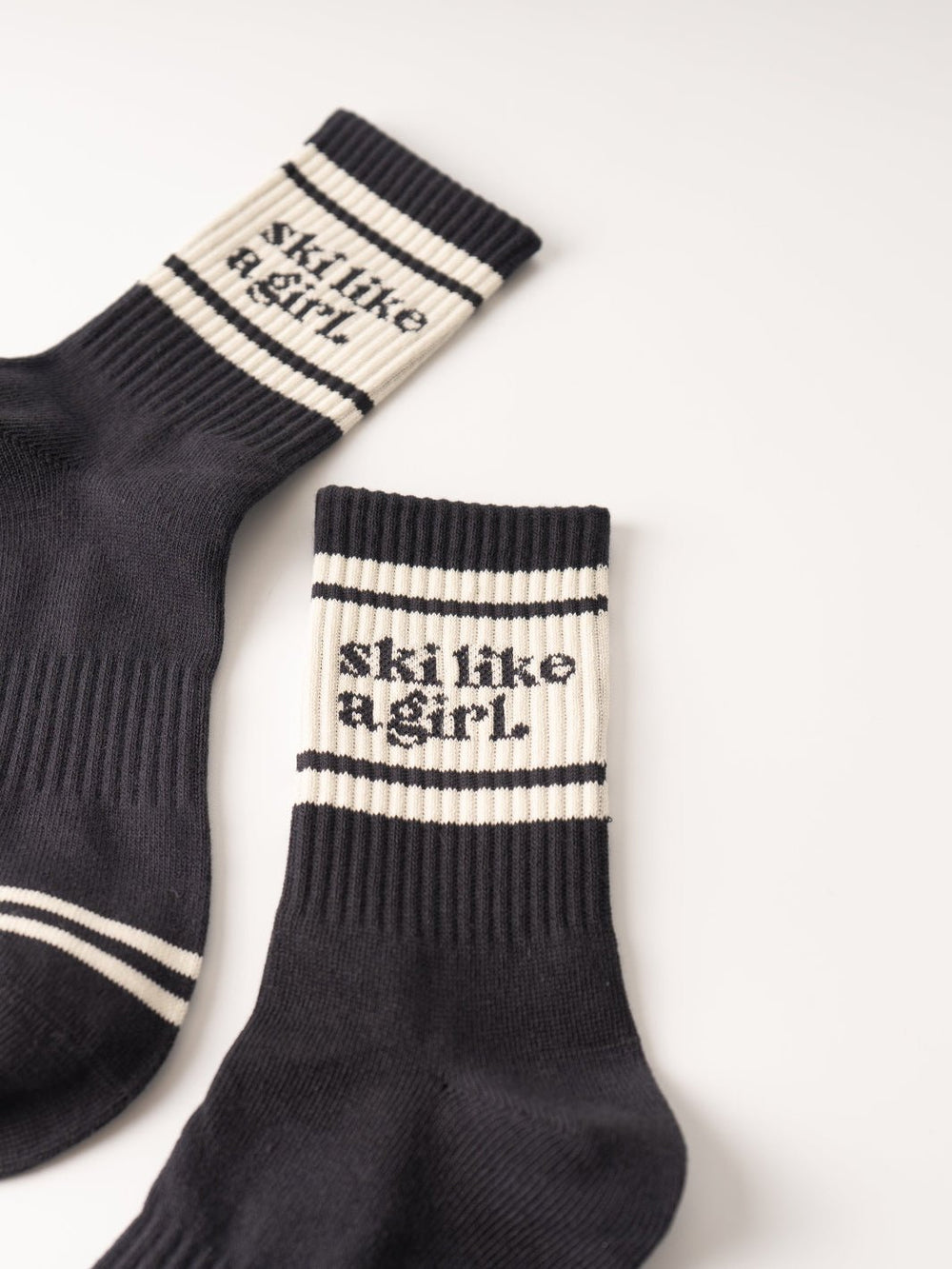 Ski Like A Girl Adult Black Socks - Heyday