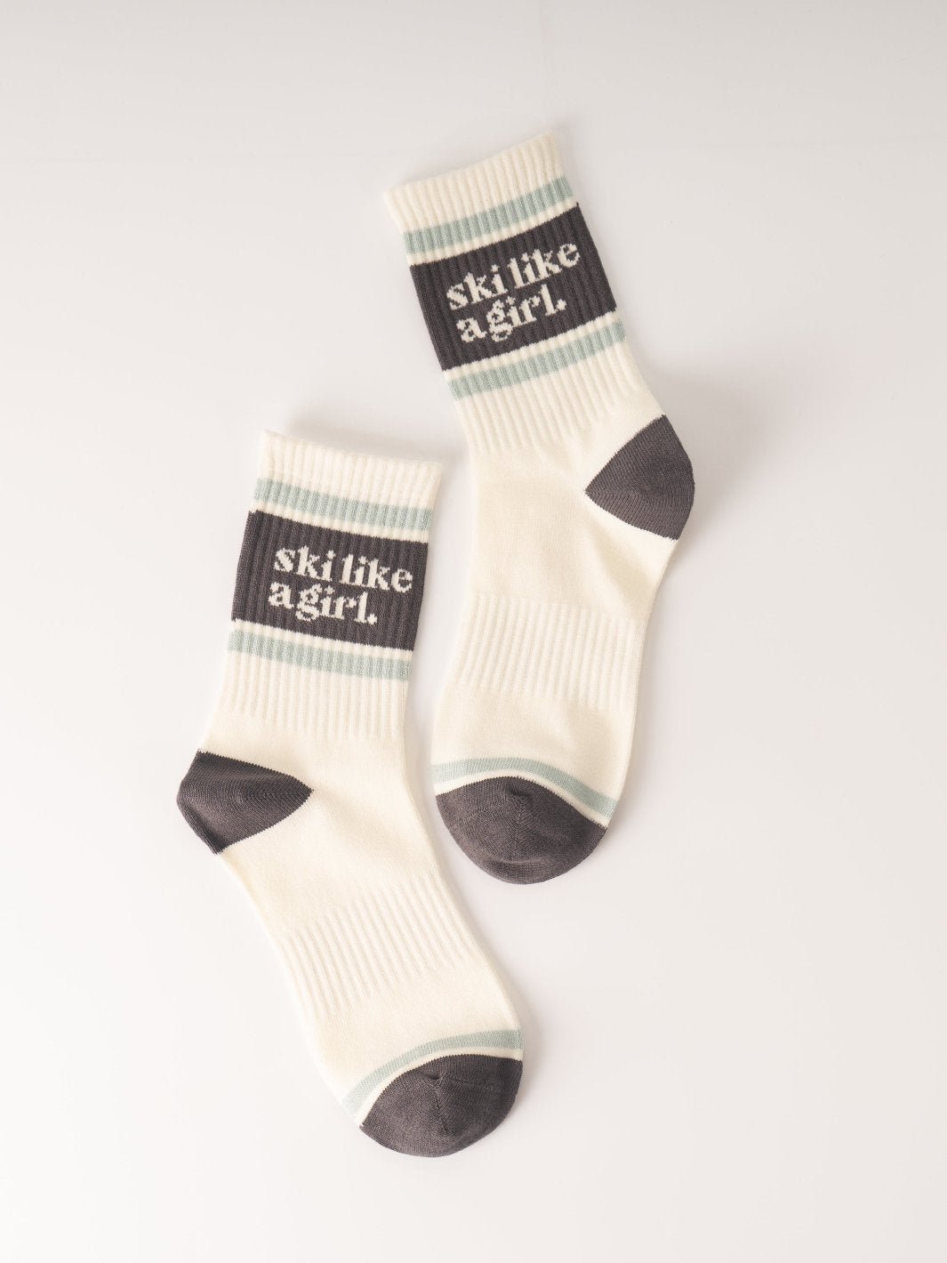 Ski Like a Girl Adult Coal Socks - Heyday