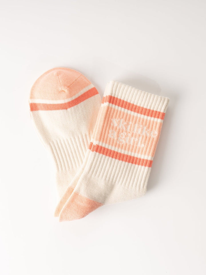 Ski Like A Girl Adult Peachy Socks - Heyday