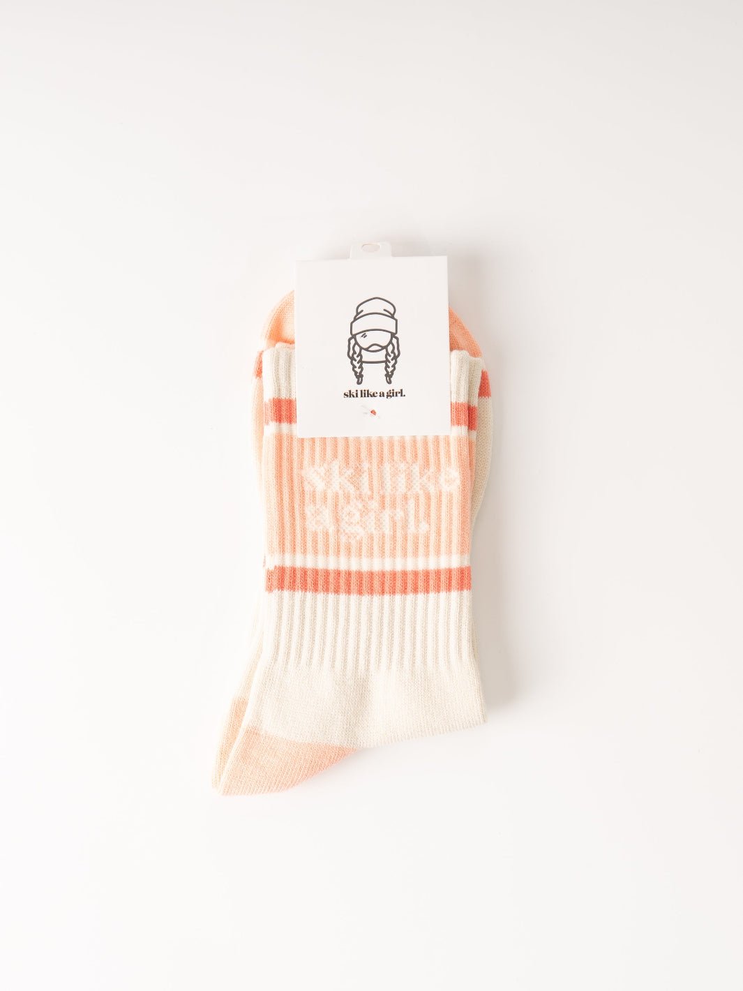 Ski Like A Girl Adult Peachy Socks - Heyday