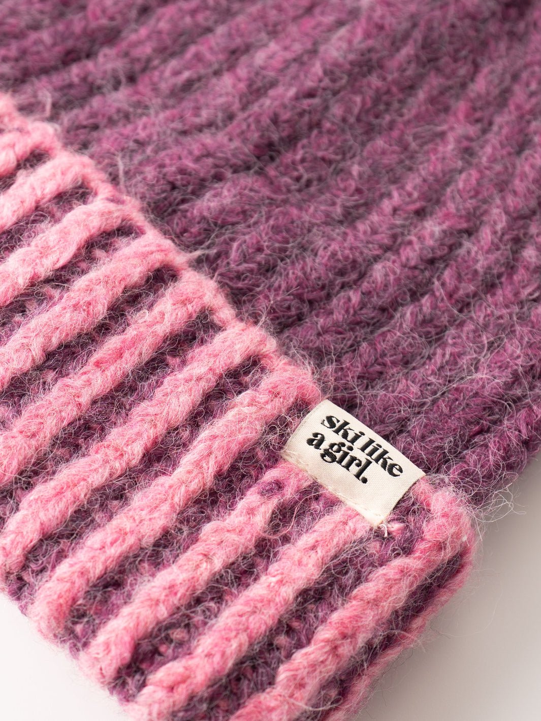 Ski Like a Girl Apres Pink Alpenglow Beanie - Heyday