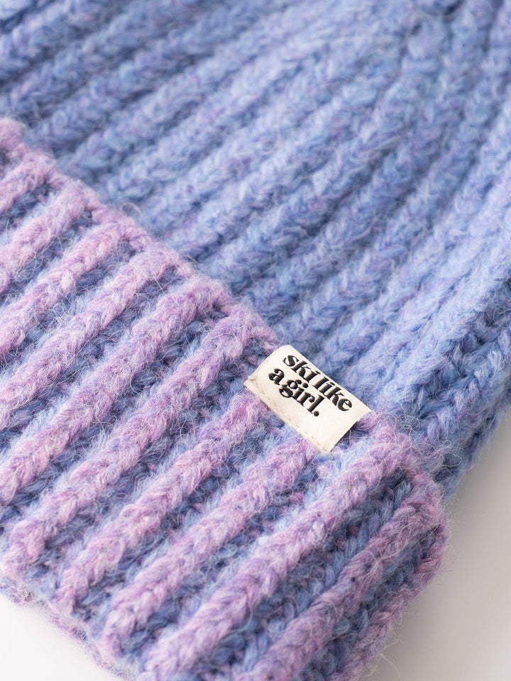 Ski Like a Girl Apres Purple Frost Beanie - Heyday