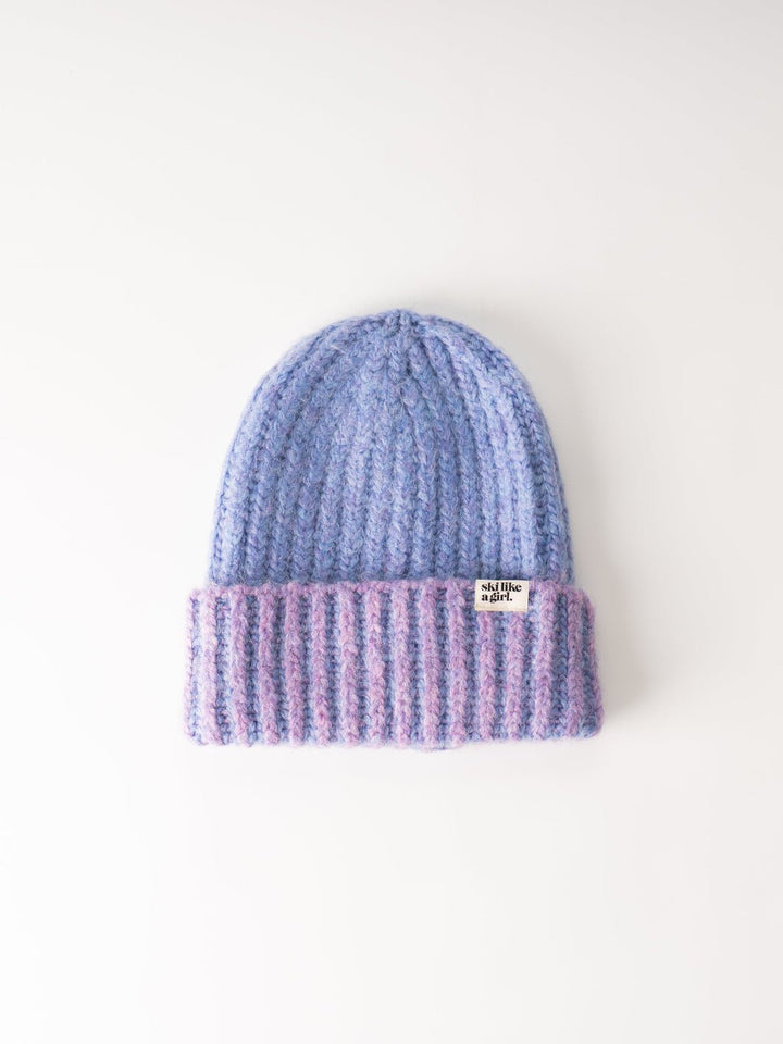 Ski Like a Girl Apres Purple Frost Beanie - Heyday