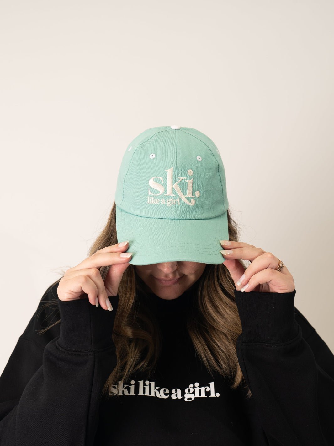 Ski Like A Girl Aqua Dad Hat - Heyday