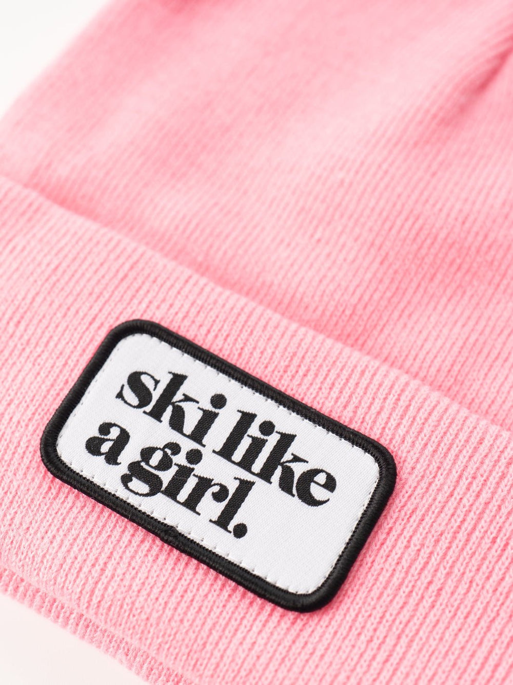 Ski Like a Girl Barbie Merrowed Raised Patch Beanie - Heyday