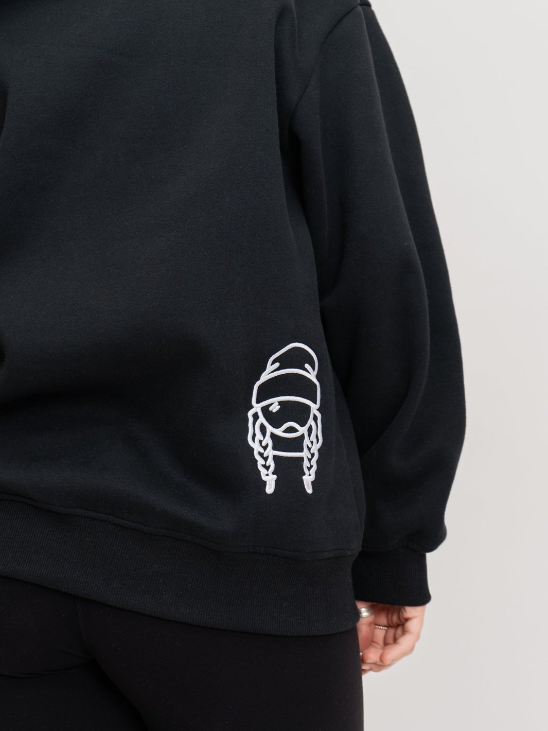 Ski Like A Girl Black Classic Hoodie - Heyday