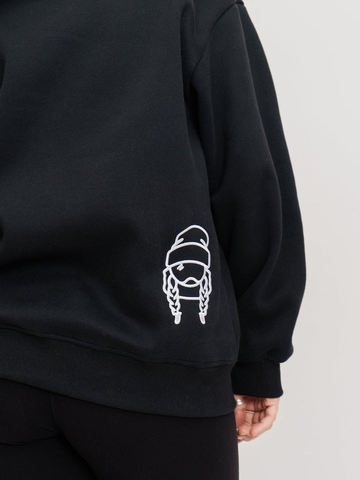 Ski Like A Girl Black Classic Hoodie - Heyday