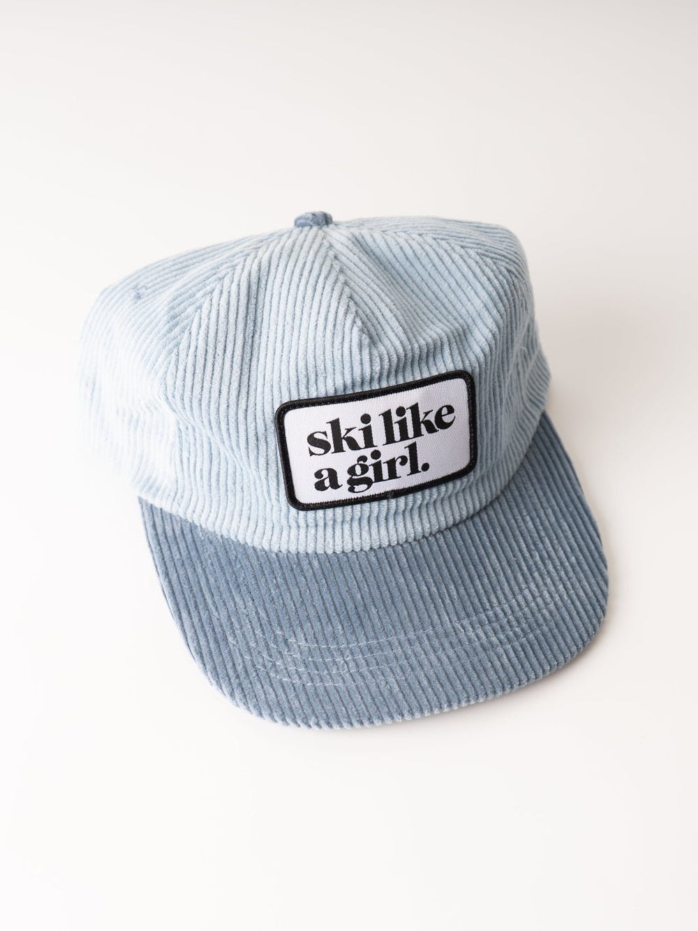 Ski Like A Girl Bluebird Cord Patch Hat - Heyday