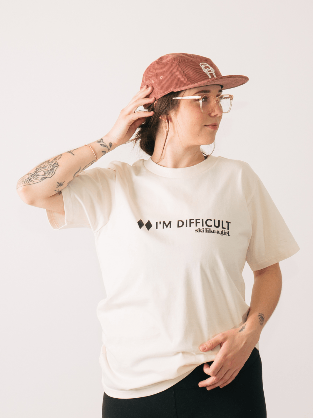 Ski Like A Girl Bone I'm Difficult Short Sleeve Tee - Heyday