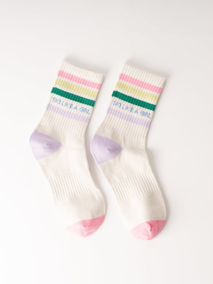 Ski Like a Girl Candy Crew Socks - Heyday