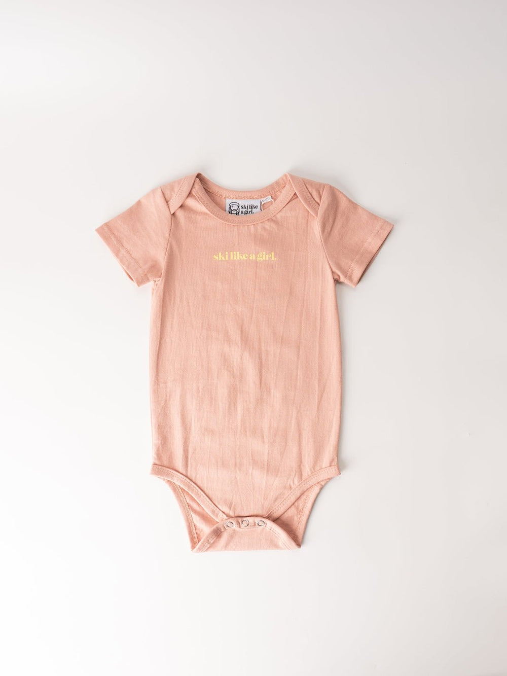 Ski Like A Girl Classic Pink Onesie - Heyday