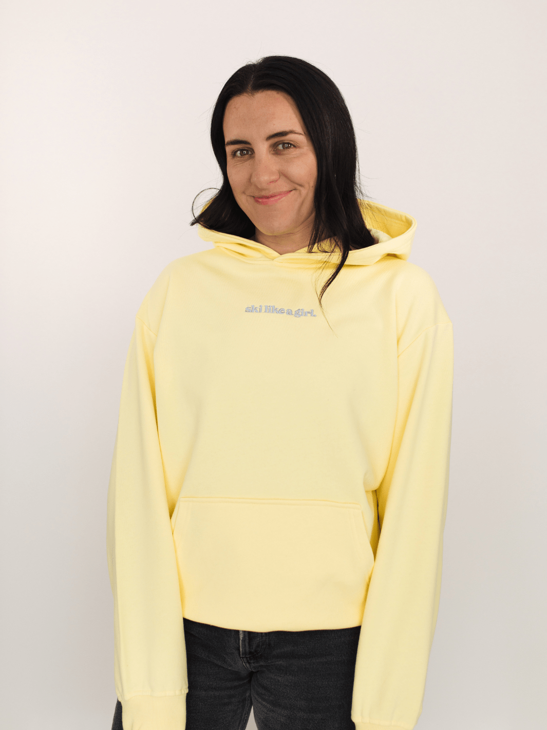 Ski Like A Girl Classic Yellow Hoodie - Heyday