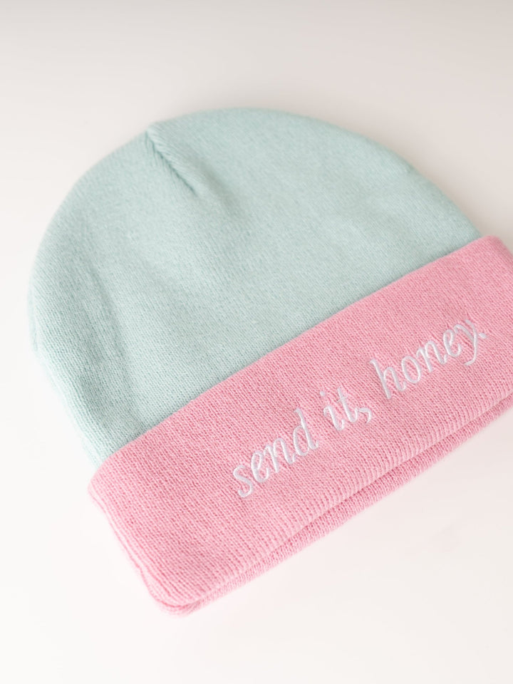 Ski Like a Girl Cotton Candy Honey Beanie - Heyday