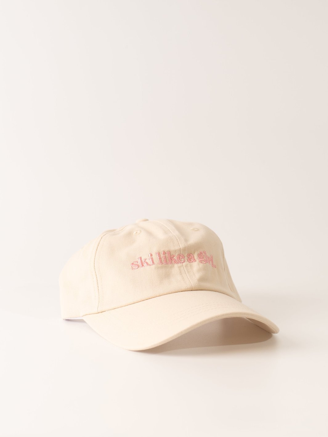 Ski Like A Girl Cream Dad Hat - Heyday