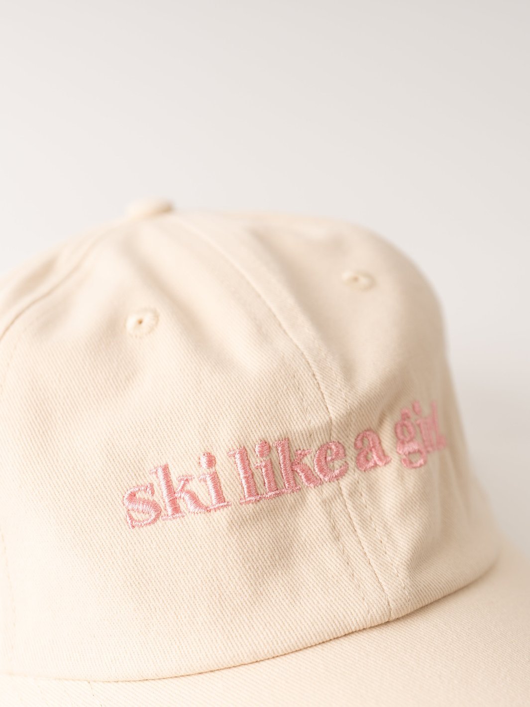 Ski Like A Girl Cream Dad Hat - Heyday