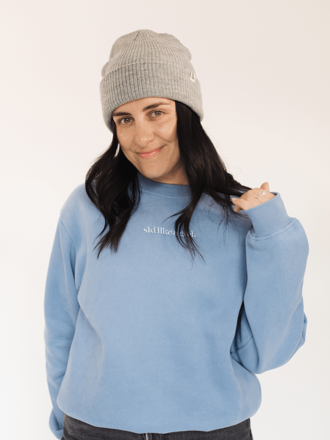 Ski Like A Girl Dusty Crew Sweatshirt - Heyday