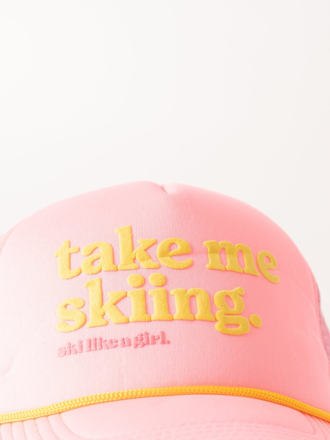 Ski Like A Girl Flamingo Trucker Hat - Heyday