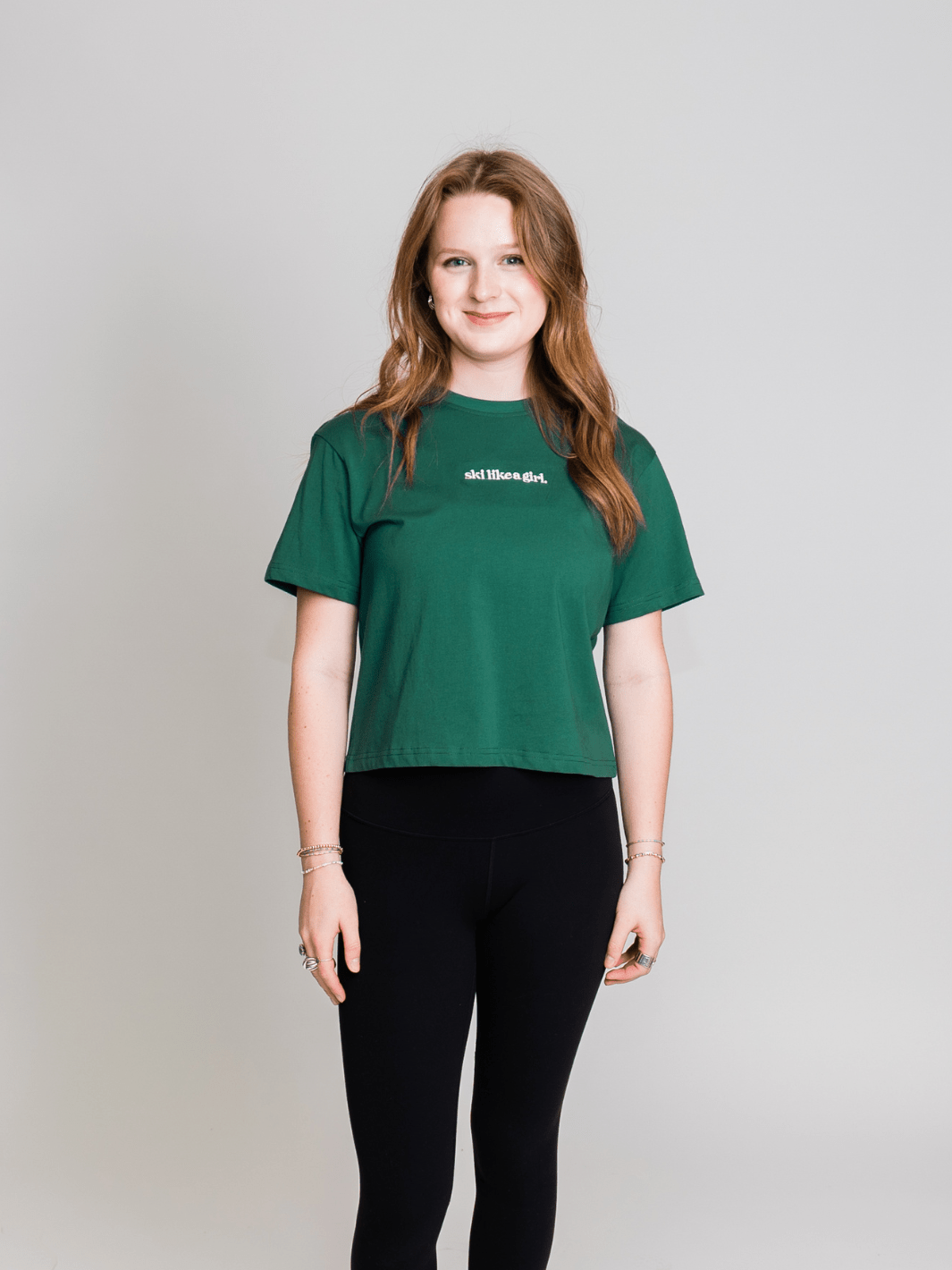 Ski Like A Girl Green Ski Apres Repeat Short Sleeve Tee - Heyday