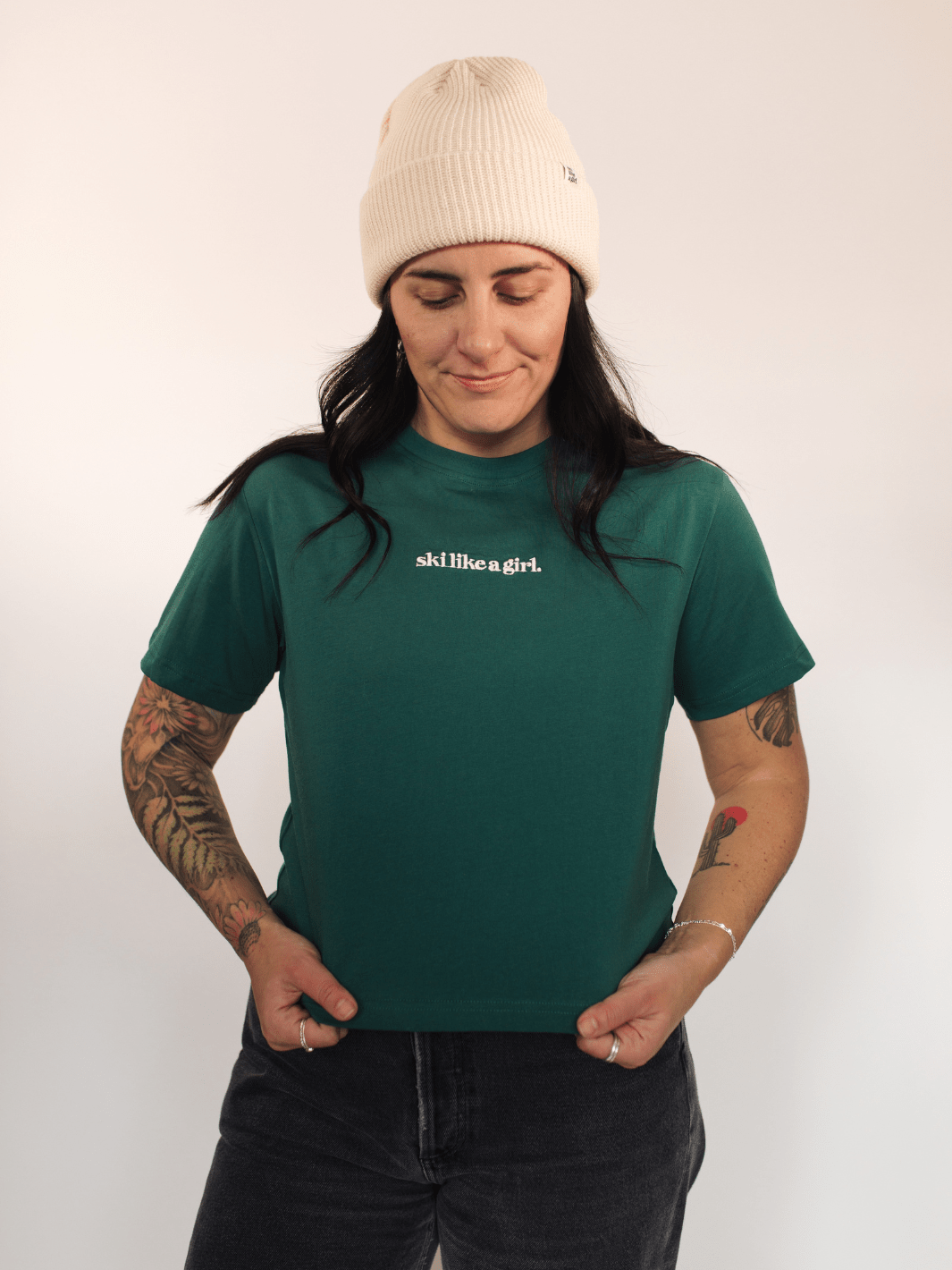 Ski Like A Girl Green Ski Apres Repeat Short Sleeve Tee - Heyday