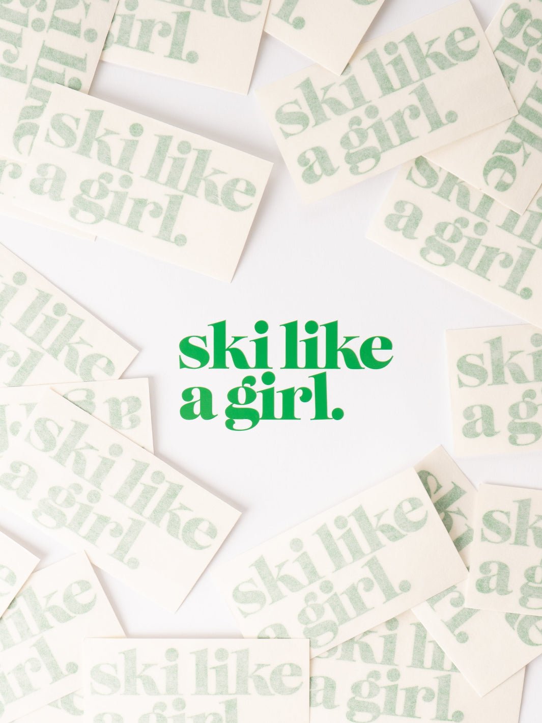Ski Like A Girl Green Sticker - Heyday
