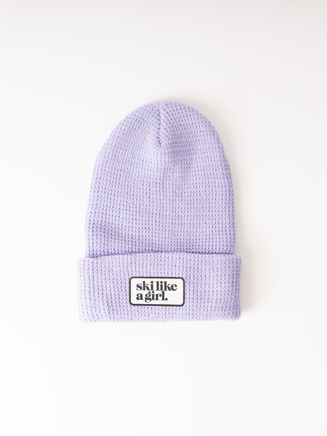 Ski Like A Girl Lavender Waffle Beanie - Heyday