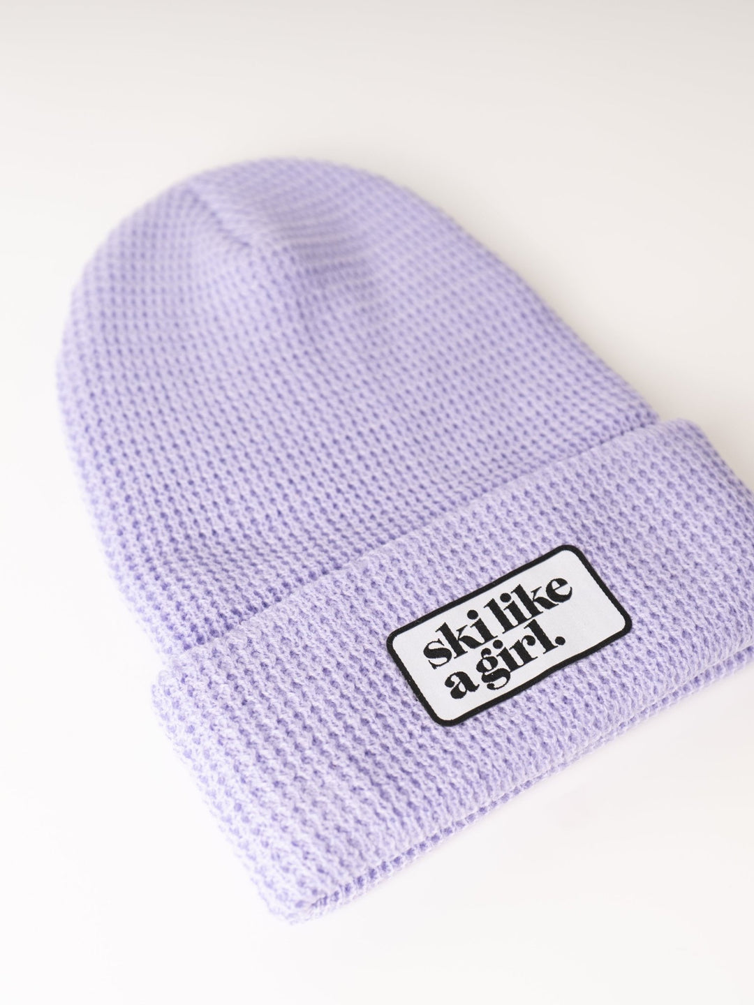 Ski Like A Girl Lavender Waffle Beanie - Heyday