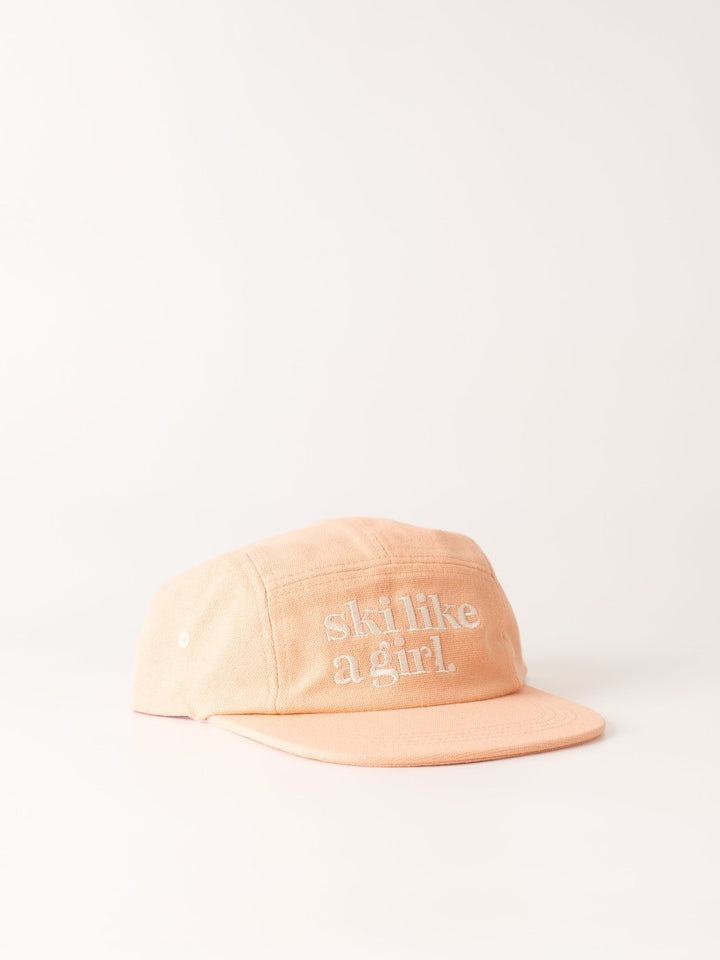 Ski Like A Girl Peach Camp Hat - Heyday