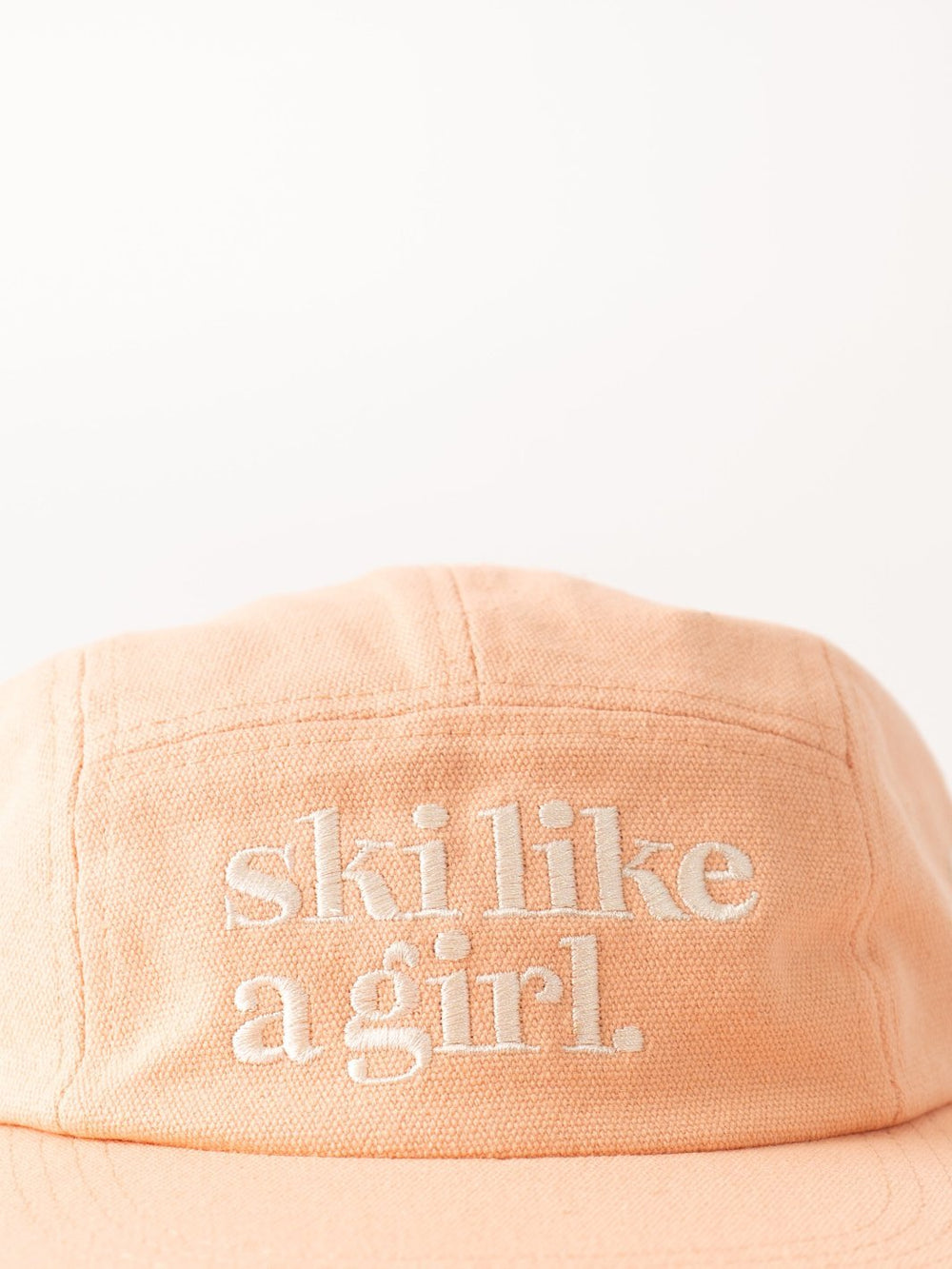 Ski Like A Girl Peach Camp Hat - Heyday