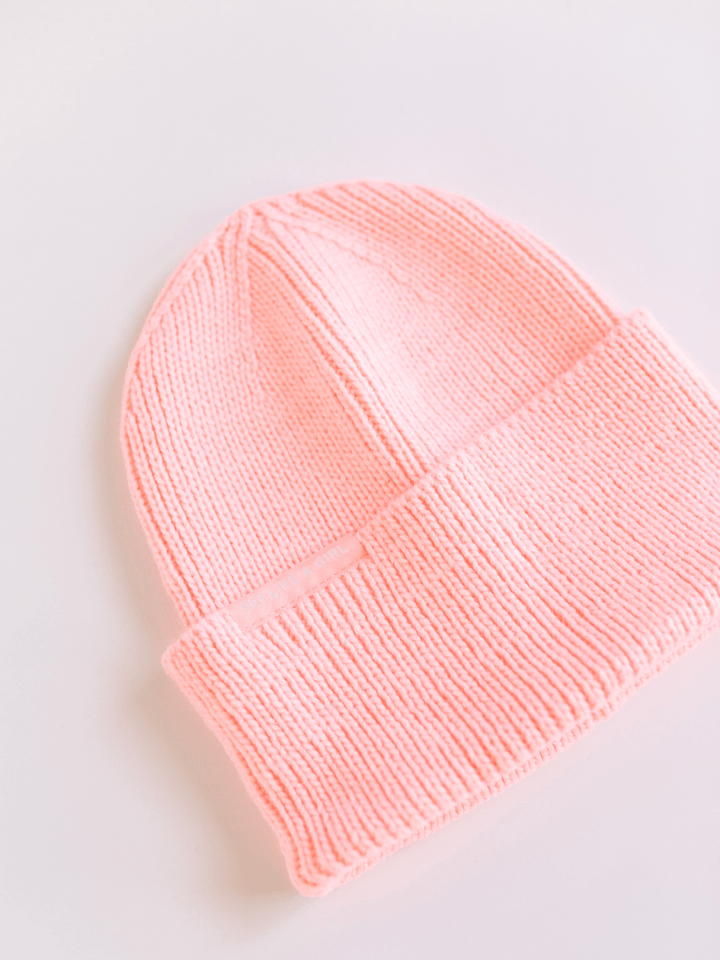 Ski Like a Girl Pink Hi Cuff Knit Beanie - Heyday