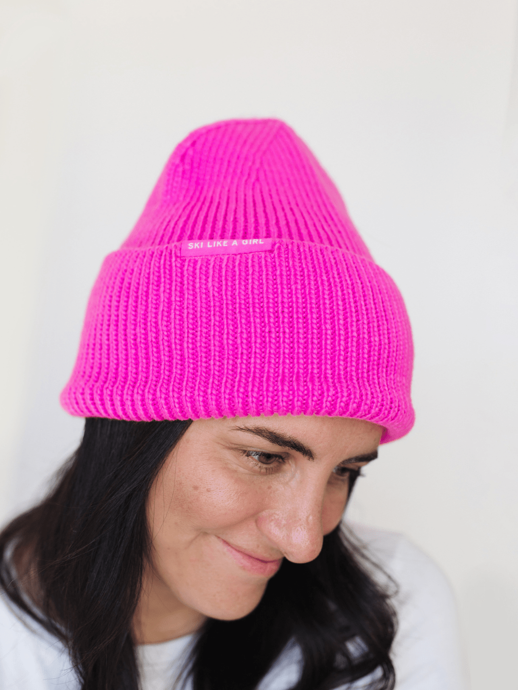 Ski Like a Girl Punch Hi Cuff Knit Beanie - Heyday