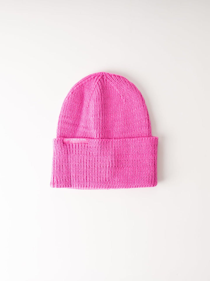 Ski Like a Girl Punch Hi Cuff Knit Beanie - Heyday