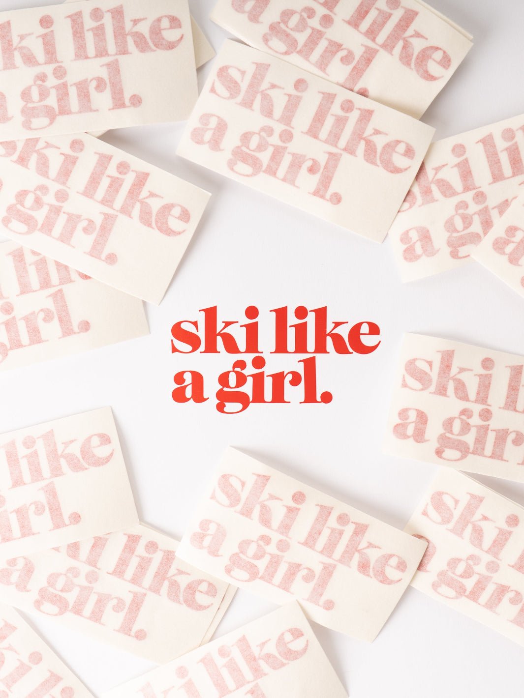 Ski Like A Girl Red Sticker - Heyday