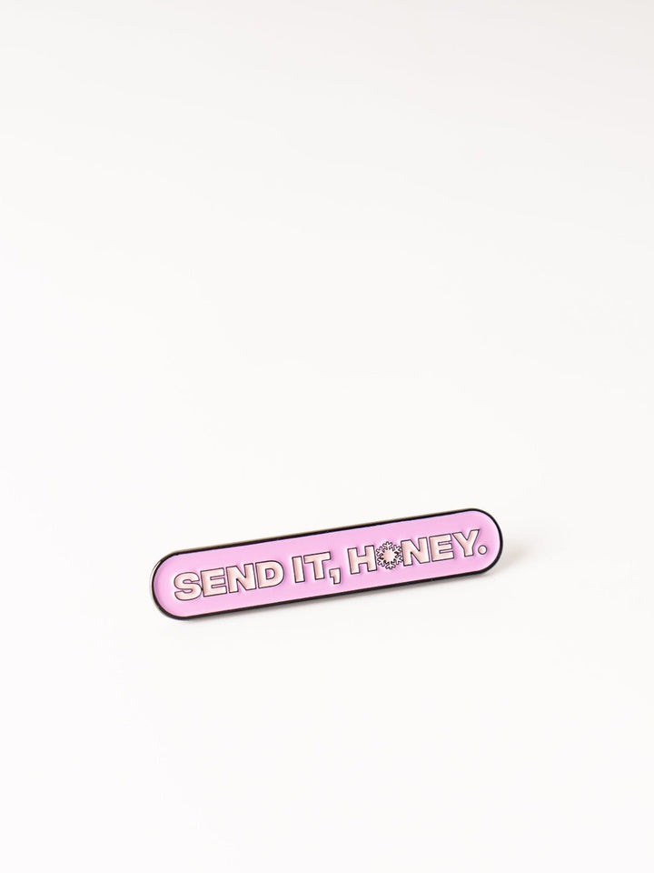Ski Like a Girl Send It, Honey Flake Pin - Heyday