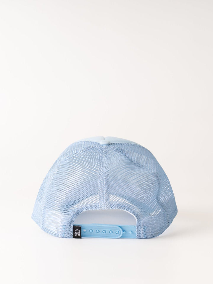 Ski Like A Girl Sky Blue Trucker Hat - Heyday