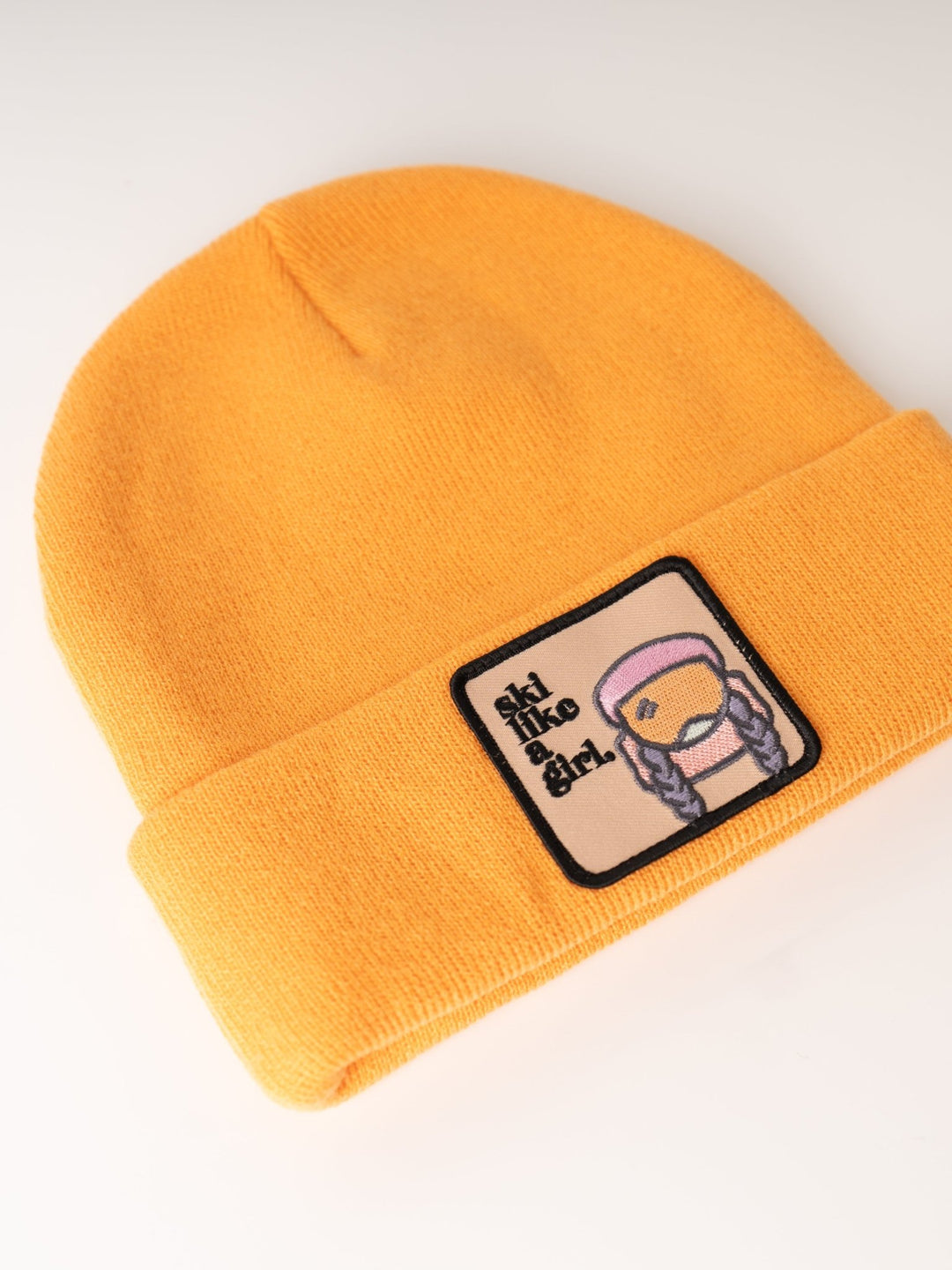 Ski Like a Girl Tangerine Sendy Beanie - Heyday