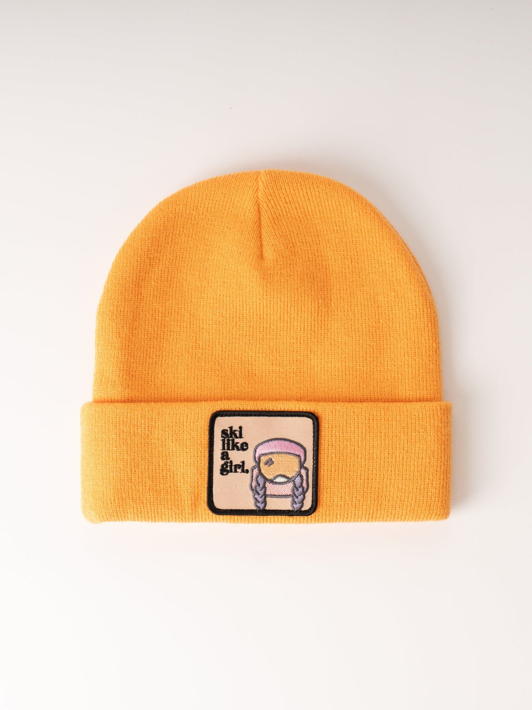 Ski Like a Girl Tangerine Sendy Beanie - Heyday