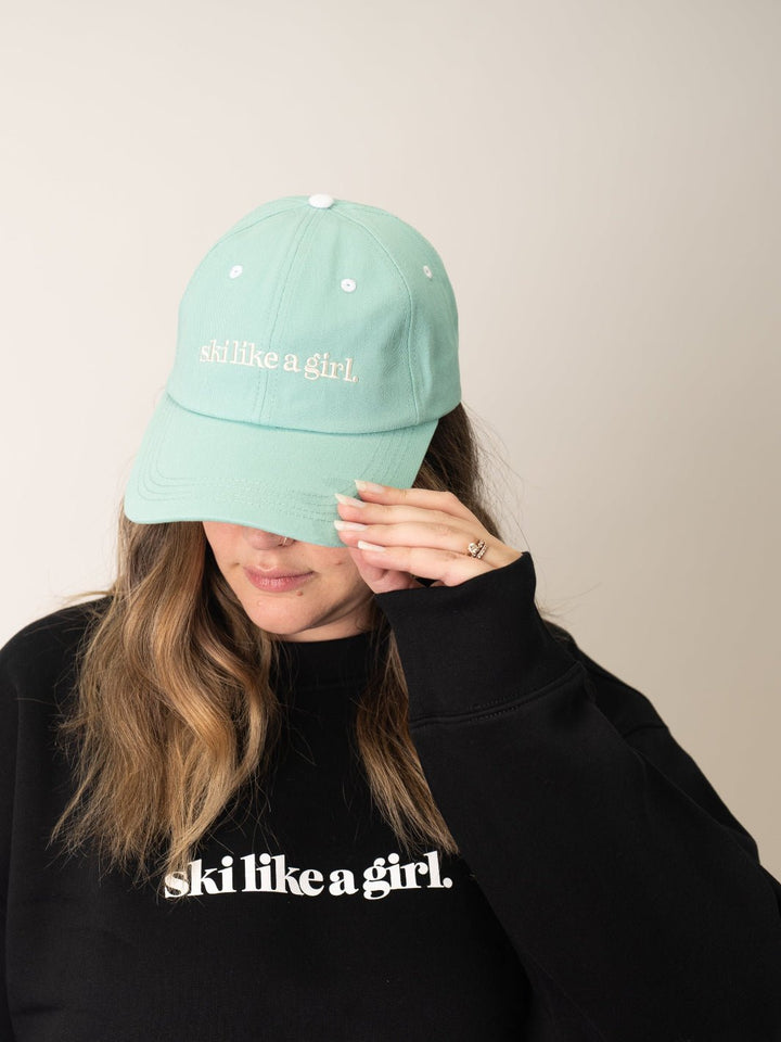 Ski Like A Girl Teal Dad Hat - Heyday