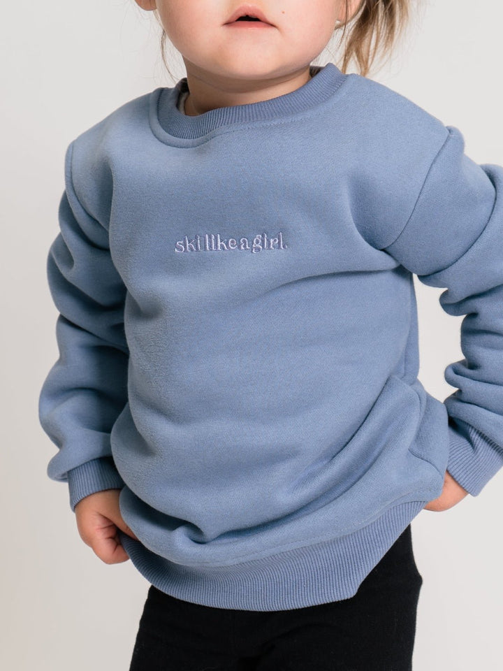 Ski Like A Girl Toddler Dusty Pullover - Heyday