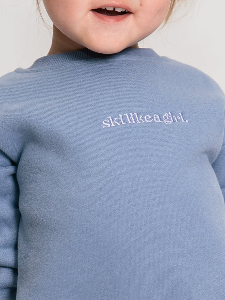 Ski Like A Girl Toddler Dusty Pullover - Heyday