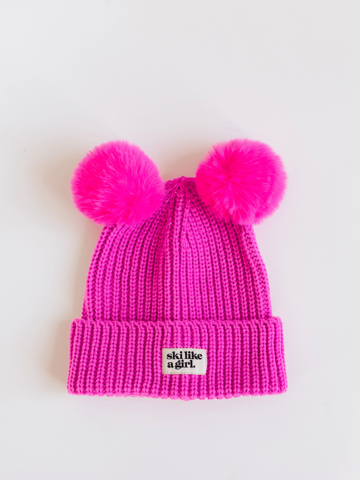 Ski Like A Girl Toddler Powder Cub Punch Beanie - Heyday