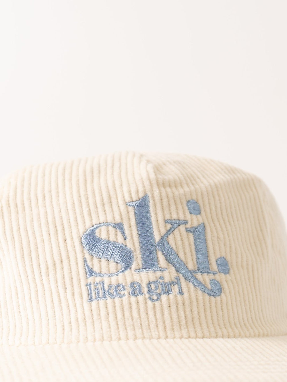 Ski Like A Girl White Cord Hat - Heyday