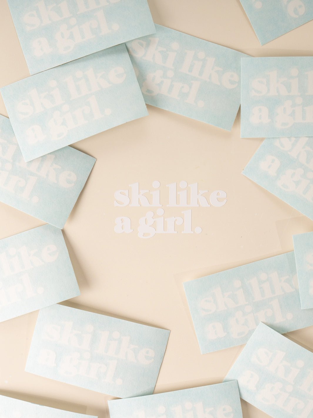 Ski Like A Girl White Sticker - Heyday