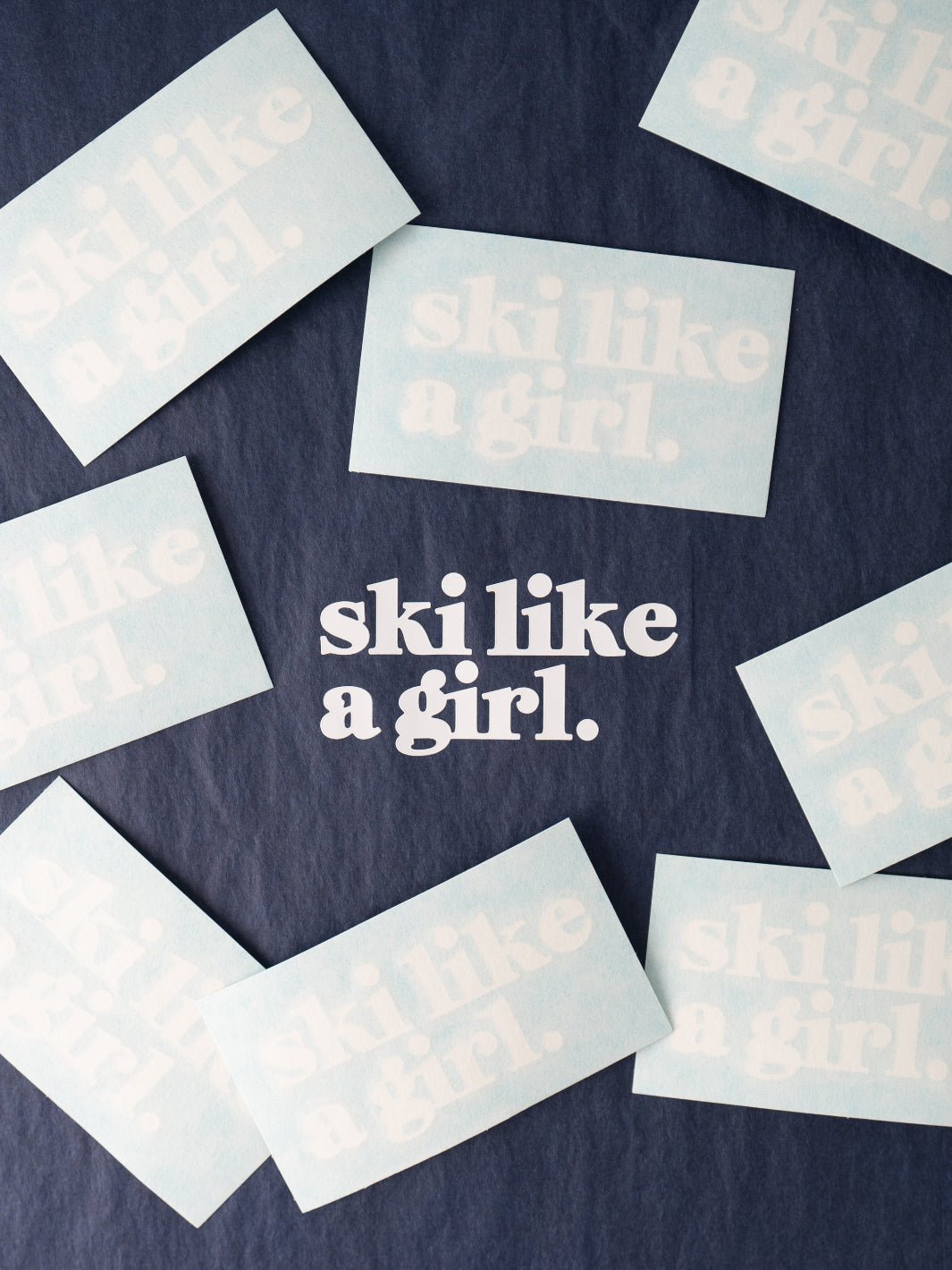 Ski Like A Girl White Sticker - Heyday