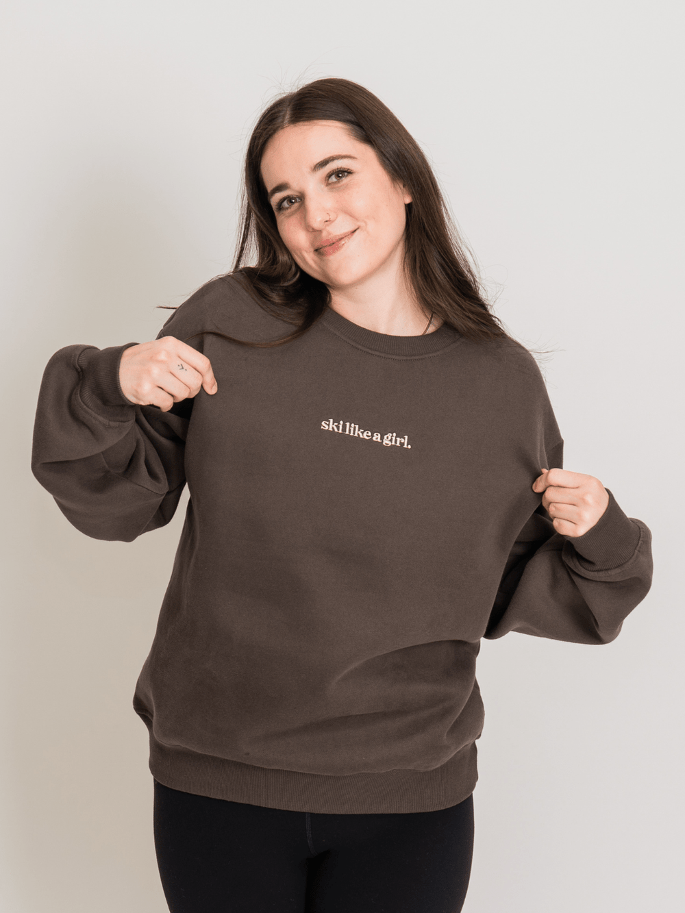 Ski Like A Girl Woods Crew Sweatshirt - Heyday